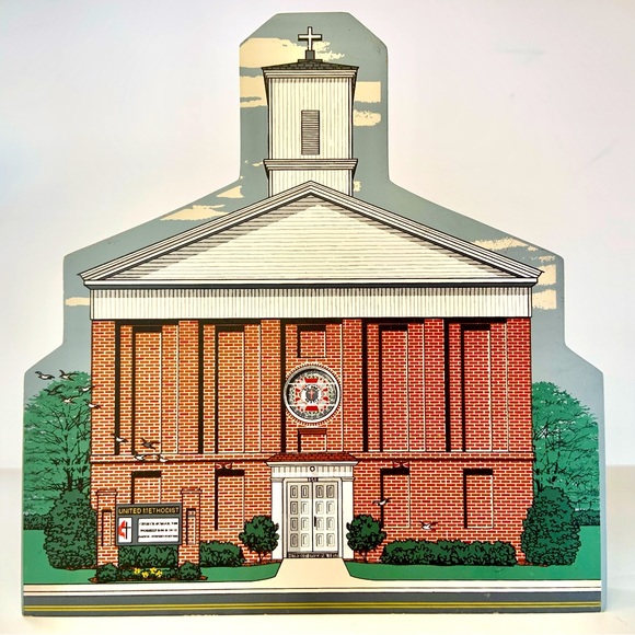 Vintage Hometown Collectibles Lightstreet United Methodist Church PA 1999 Signed - Picture 1 of 9